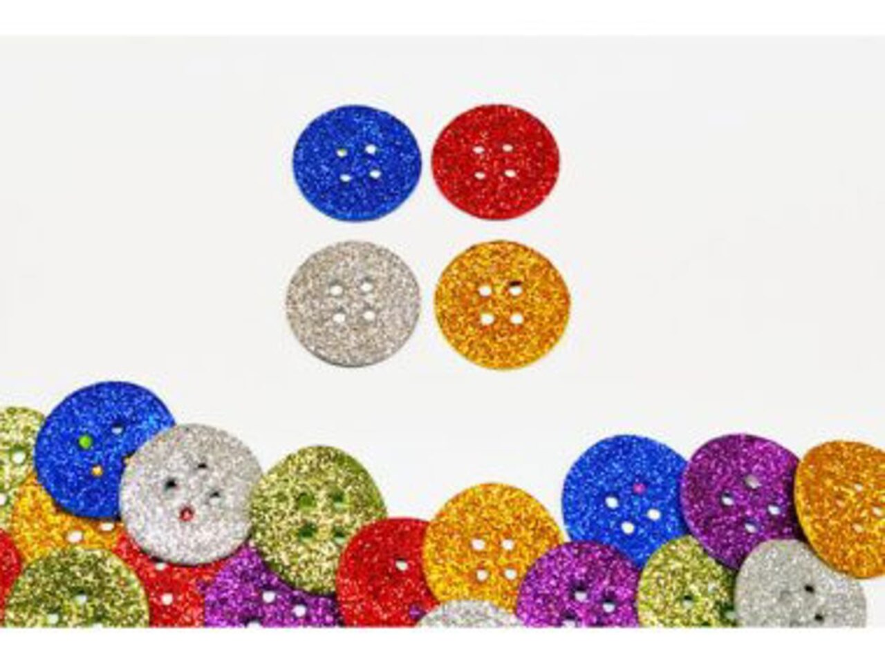 Glitter Buttons, 1 Inch, 120 Count – Assorted Sparkly Craft Buttons for Sewing & DIY Projects